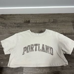 Garage cropped graphic tee